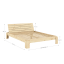 LAYERS BED HEADBOARD natural pine (posteľ z borovice) - rozmer: 160*200 cm, farba: karup natural