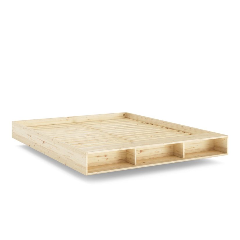 MERGE BED natural pine (posteľ z borovice) - Farba: karup natural, rozmer: 140*200 cm