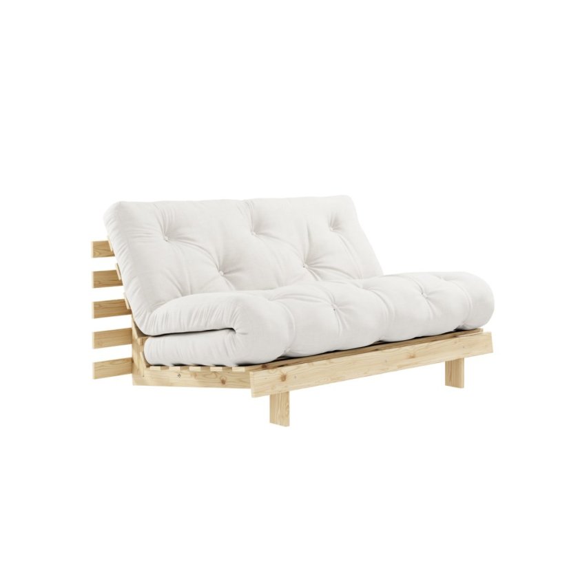ROOT SOFA natural pine (pohovka z borovice) - Farba: karup natural, rozmer: 90*200 cm, farba futonu: natural 701